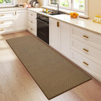 Hallway Runner Rug Woven Washable Kitchen Runner Dark Brown 2x5 ft | Boho Soft - Image 3