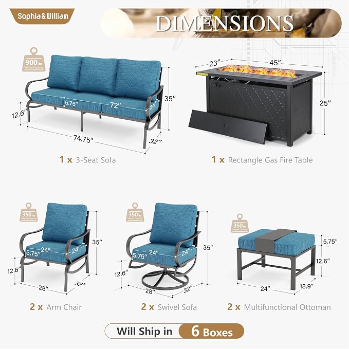 Sophia & William Patio Furniture Sets - Image 8