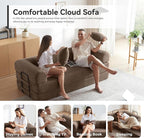 Convertible Modular Sleeper Sofa Bed, Mid Century Modern Decor Love Seat Memory - Image 11