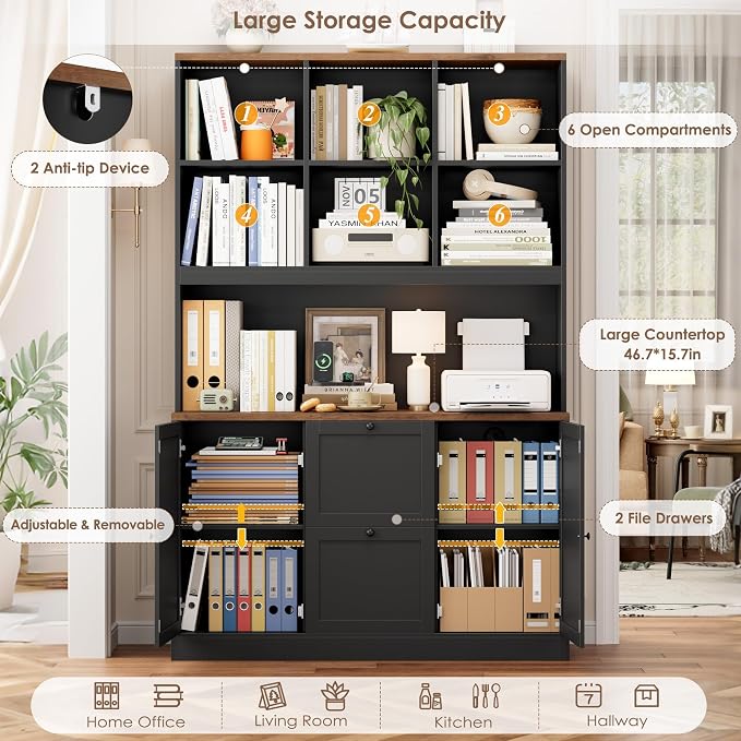 HIFIT 72'' Tall File Bookcase - Image 7