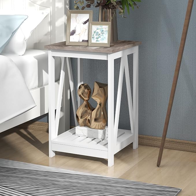 Farmhouse Square End Table, Accent Side Table - Image 7