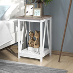 Farmhouse Square End Table, Accent Side Table - Image 7