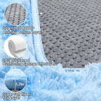 Tie-Dye Blue Rugs for Living Room Bedroom, Fluffy 5x8 Bedside Area Rug - Image 3
