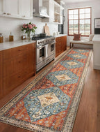 SERISSA 2'6"x14' Washable Non Slip Boho Runner Rug - Image 2