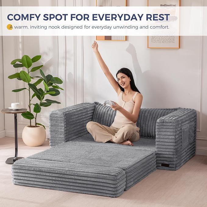 MAXYOYO Convertible Sofa Bed, 2 in 1 Folding Couch Bed - Image 6