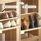 YOMILUVE Shoe Cabinet Storage for Entryway, Fluted Shoe Cabinet - Image 5