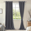 Blackout Curtains for Bedroom, 52 x 102 Inches Long, Dark Grey | Thermal by Hiasan