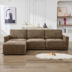 110.6" L Shaped Modular Sectional Sofa Modern Chenille Comfy Couch by CACFTII