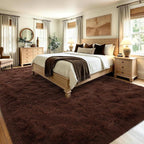 Noahas 4'x5'3'' Brown Fluffy Soft Area Rug Non-Slip - Image 4