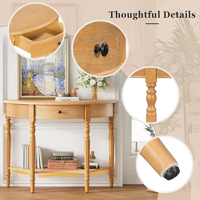 LUMISOL Half Moon Console Table - Image 3