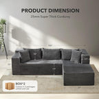 Hetoy Oversized L Shape Modular Sofa, Soft Modular Sectional Couch - Image 2