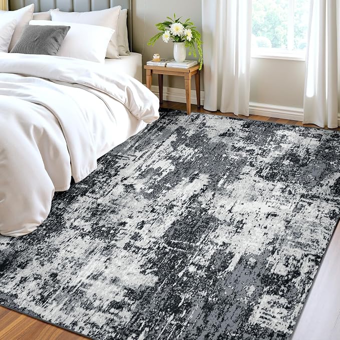 RELEANY Washable 4'x5' Abstract Area Rug - Image 2
