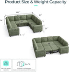LINSY HOME Sectional Sleeper Sofa - Image 2
