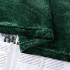 Forest Green Fleece Plush Throw Blanket 50"x70"for Couch Fuzzy Cozy Flannel | - Image 5
