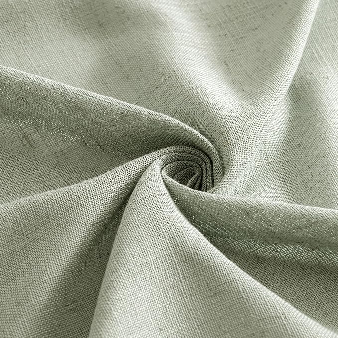 MIULEE Sage Linen Curtains 52x72 Inch Long - Image 8