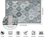 Lahome Moroccan Trellis Front Door Mat Indoor Entrance, 2x3 Rugs - Image 2