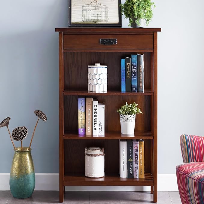 Leick Home 82262 Mission Mantel Height Bookcase - Image 2