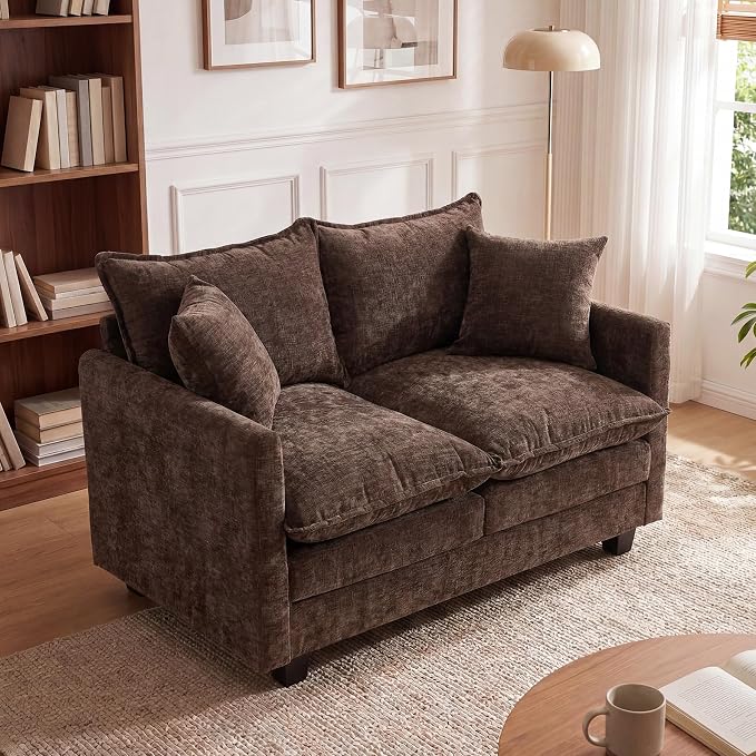 Loveseat Sofa Cloud Sofa Couch 50'', Modern Loveseats 2 Seat Couch 27" Deep Seat by MUDANT