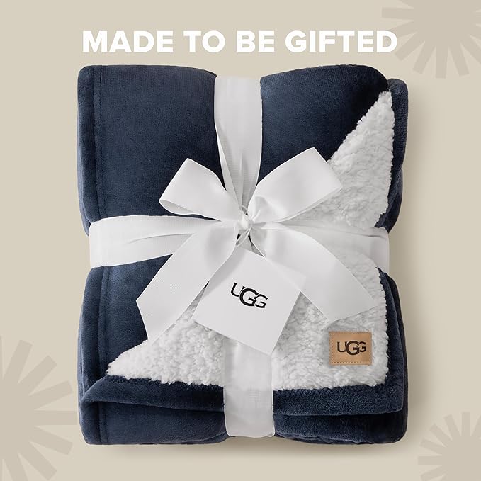 UGG Nita Queen Blanket, Reversible Plush Fleece, UGG Fluff Plush Face, Smooth - Image 3