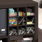Furinno Cubicle Cube Insert, 9-Compartment Cube Organizer, Geometric Shelf - Image 4