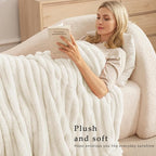 Exclusivo Mezcla Striped California King Size Fleece Blanket - Image 2
