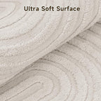 Pauwer 4ft Area Rugs for Living Room, Modern Non Slip Washable Rug, Soft Fluffy - Image 3