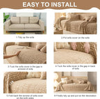 VClife Vintage Floral Bohemain Couch Cover, Soft Breathable Chenille Sofa Cover - Image 7