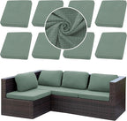 8PCS Patio Cushion Covers.Patio Furniture Couch SeatSlipcovers | Washable by SUKAIKEQA