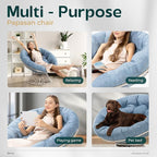 Bme 40" Ergonomic Wicker Papasan Chair - Image 6