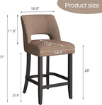 VKNOW Bar Stools Set of 4, Modern Counter Stools - Image 2