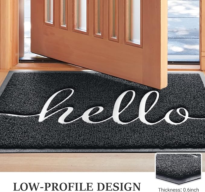 Door Mat Welcome Mat Floor Mat for Entryway, High Traffic Areas | Low Profile - Image 4
