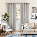 YoungsTex Linen Curtains for Living Room 52 X 80 Inch Length 2 Panels | Light - Image 2