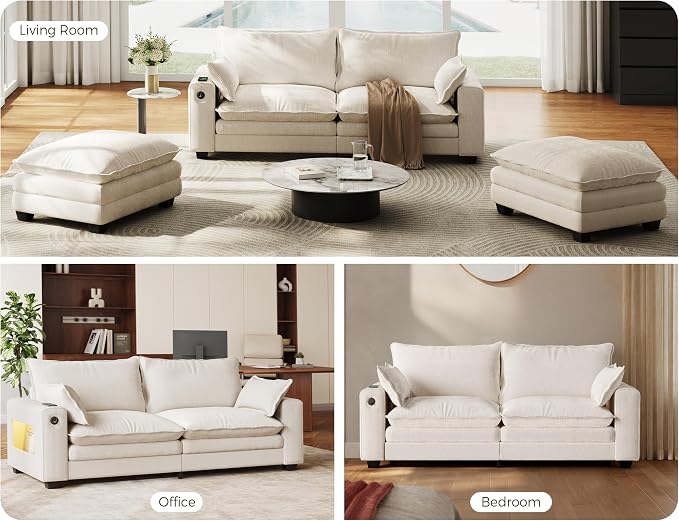 MapleGrace 80" Cloud Loveseat Sofa - Image 8