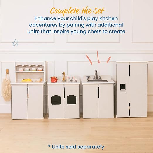 ECR4Kids Wooden Pretend Play Kitchen Refrigerator - Image 6