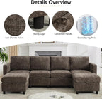 WUTUTUEE 58'' Modular Sectional Loveseat Sofa - Image 3
