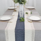 FEXIA Boho Blue Table Runner 72 Inches Long - Image 7