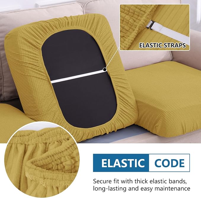 Waterproof Sectional Couch Covers, Non Slip Sofa Cushion Covers | L Shape - Image 4