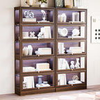 Display Cabinet with Acrylic Glass Doors, 5-Tiers Curio Cabinet with LED - Image 4