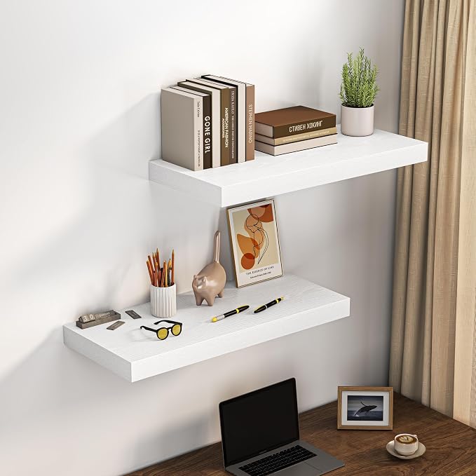 Dreamland 32" Floating Shelves for Wall, Wall-Mounted Shelves for Bedroom - Image 6