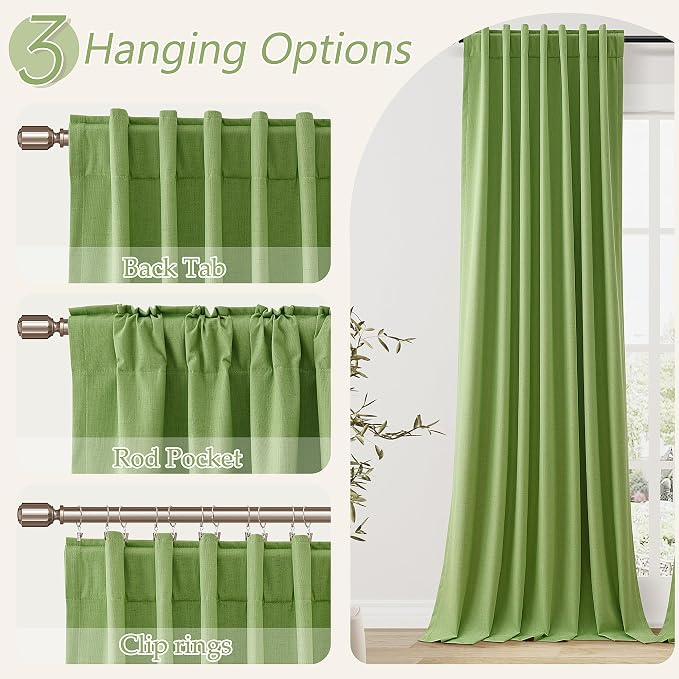 100% Blackout Curtains 84 Inch Length 2 Panels Set - Image 5