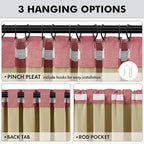 MIULEE 100% Blackout Linen Curtains 42 x 90 Inch Dusty Rose Pink 2 Panels | - Image 5