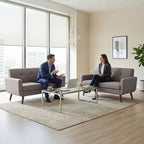 Tbfit 56" W Loveseat Sofa, Mid Century Modern Decor Love Seat Couches - Image 8