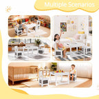 Pterying Wood Toddler Table and Chair Set - Image 4