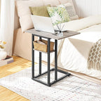 HOOBRO Foldable End Table, C Shaped Side Table - Image 4