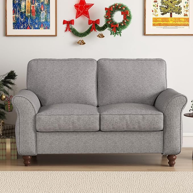 Bonzy Home 57" Loveseat Sofa, 2 Seater Sofa - Image 7