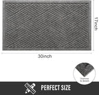 Sturdy Front Door Mat, Absorbent Muddy Dirt Resist Welcome Door Mats Outdoor - Image 2