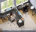 SEDETA 66" L Shaped Desk with Power Outlet, Reversible Home Office Computer - Image 5