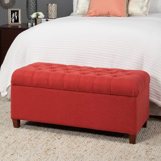 Homepop Home Decor | Tufted Ainsley Button Storage Ottoman Bench - Image 4