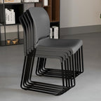 Flash Furniture HERCULES Series 880 lb. Capacity Gray Full Back Contoured Stack - Image 6