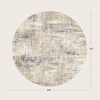 4ft Area Rug for Living Room, Abstract Washable Non-Slip Large Rugs, Dining Room - Image 2